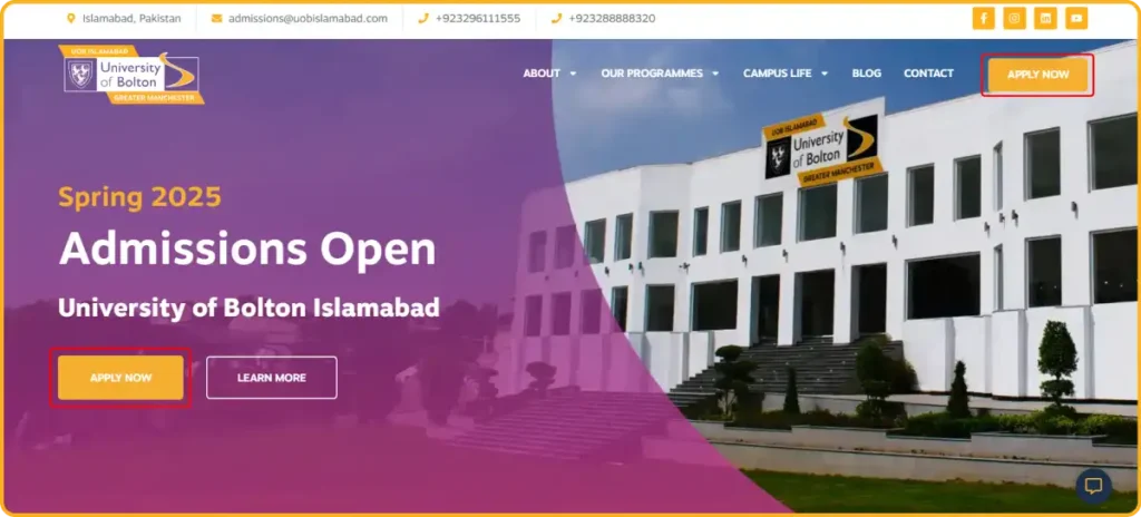 how to apply at university of bolton islamabad 3 1024x464